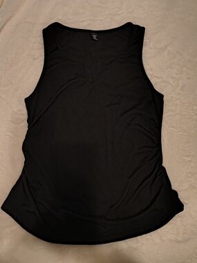 SHEIN Black Ribbed Sleeveless Tank Top